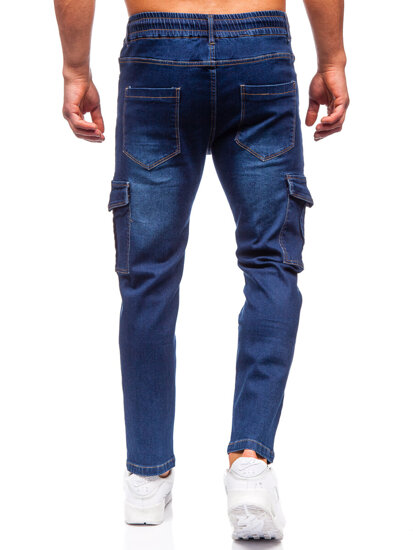 Bolf Herren Jeanshose Cargohose Dunkalblau  8135