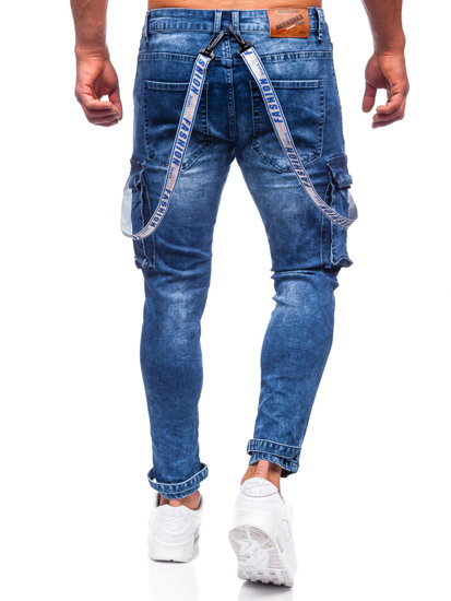 Bolf Herren Jeanshose Cargohose Dunkalblau  TF097