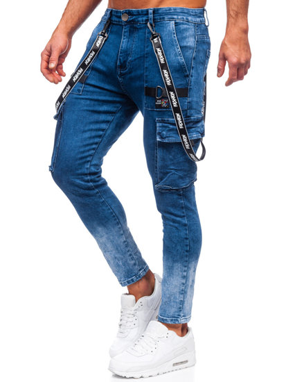 Bolf Herren Jeanshose Cargohose Dunkalblau  TF118