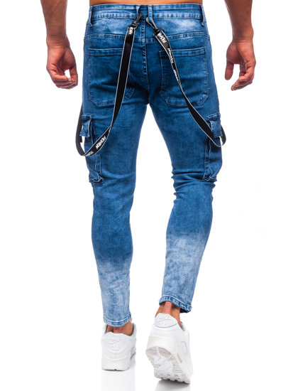 Bolf Herren Jeanshose Cargohose Dunkalblau  TF118