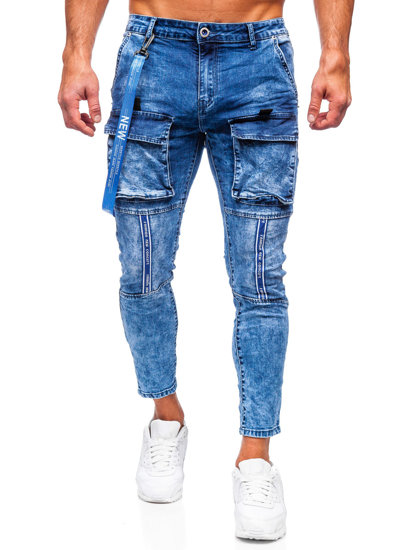 Bolf Herren Jeanshose Cargohose DunkalblauTF145