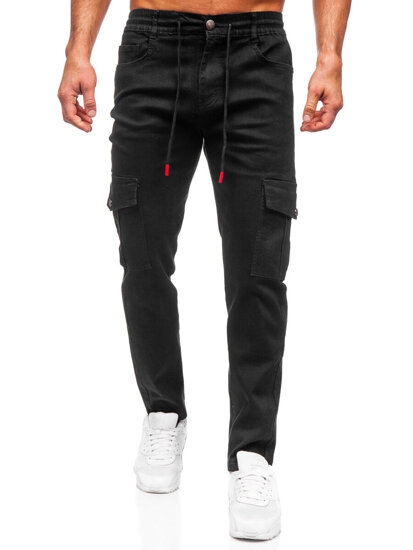 Bolf Herren Jeanshose Cargohose Schwarz  9503