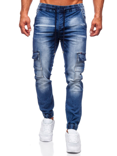 Bolf Herren Jeanshose Jogger Pants Cargohose Blau  MP0111BSA