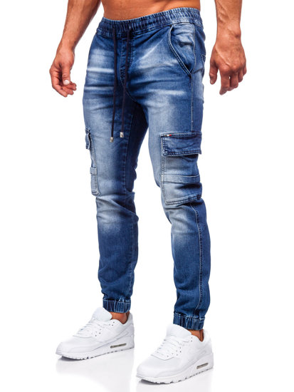 Bolf Herren Jeanshose Jogger Pants Cargohose Blau  MP0111BSA