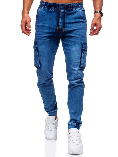 Bolf Herren Jeanshose Jogger Pants Cargohose Dunkelblau  HY893