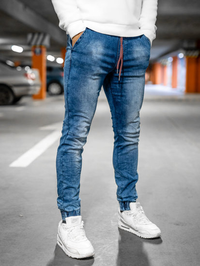 Bolf Herren Jeanshose Jogger Pants Dunkalblau  TF119