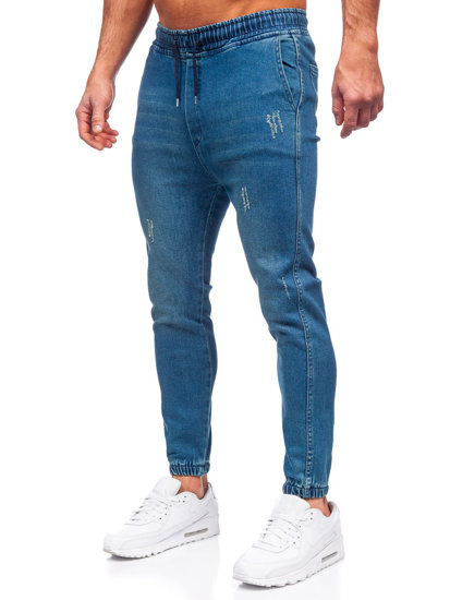 Bolf Herren Jeanshose Jogger Pants Dunkelblau  0028