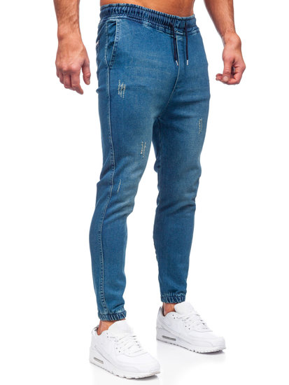 Bolf Herren Jeanshose Jogger Pants Dunkelblau  0028