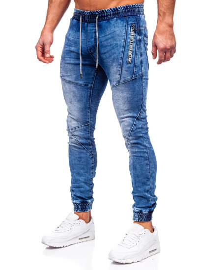 Bolf Herren Jeanshose Jogger Pants Dunkelblau  E7756