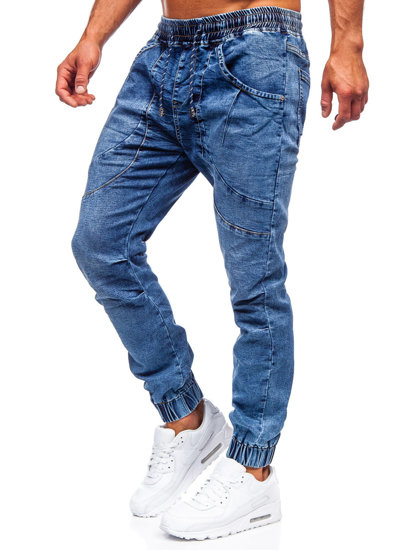 Bolf Herren Jeanshose Jogger Pants Dunkelblau  K10001-1