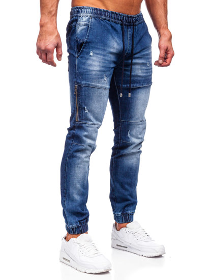 Bolf Herren Jeanshose Jogger Pants Dunkelblau  MP0078BS