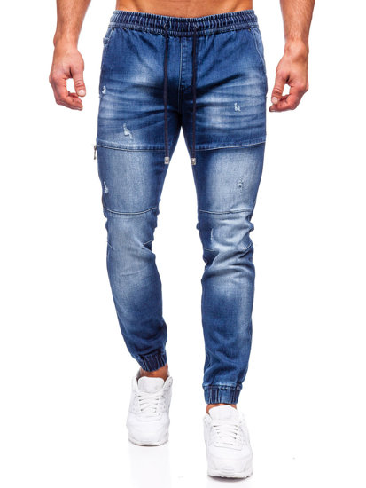 Bolf Herren Jeanshose Jogger Pants Dunkelblau  MP0078BS