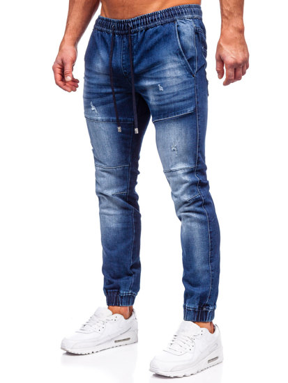 Bolf Herren Jeanshose Jogger Pants Dunkelblau  MP0078BS