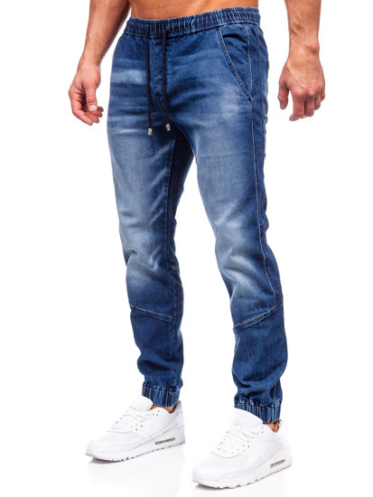 Bolf Herren Jeanshose Jogger Pants Dunkelblau  MP0118BS