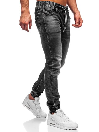 Bolf Herren Jeanshose Jogger Pants Schwarz 30047S0