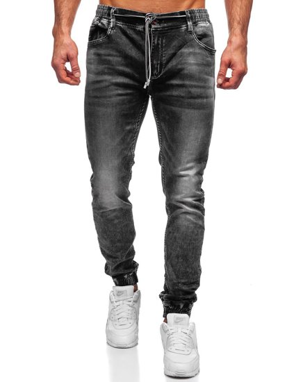 Bolf Herren Jeanshose Jogger Pants Schwarz 30047S0