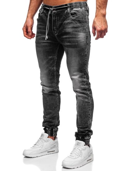 Bolf Herren Jeanshose Jogger Pants Schwarz 30047S0