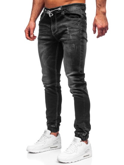 Bolf Herren Jeanshose Jogger Pants Schwarz  30051S0