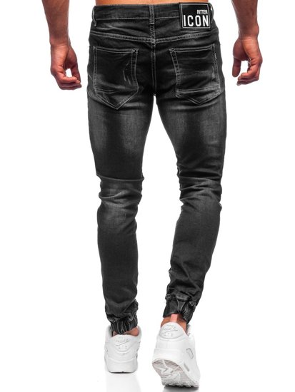 Bolf Herren Jeanshose Jogger Pants Schwarz  30051S0