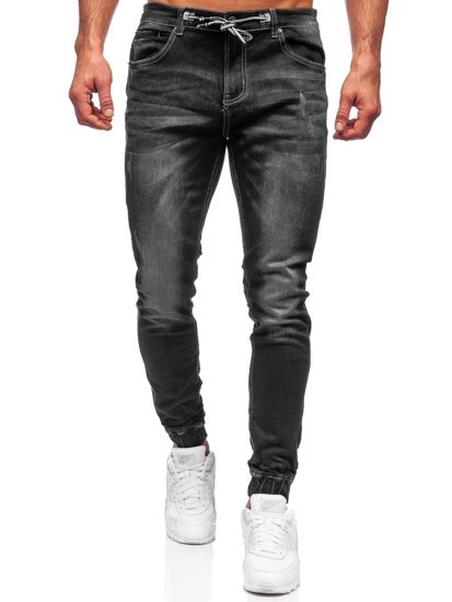 Bolf Herren Jeanshose Jogger Pants Schwarz  30051S0