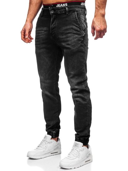 Bolf Herren Jeanshose Jogger Pants Schwarz 31002W0