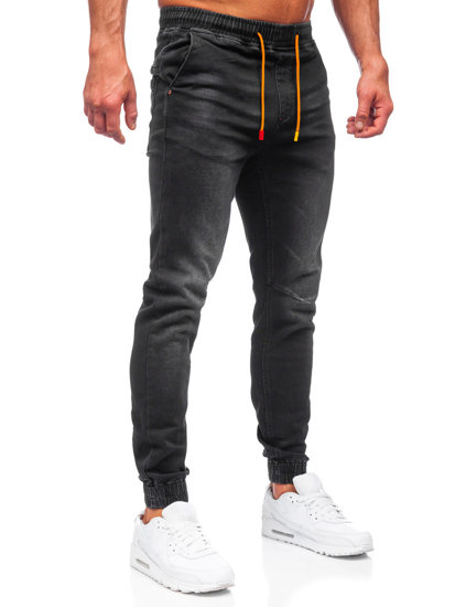 Bolf Herren Jeanshose Jogger Pants Schwarz  R31123W1