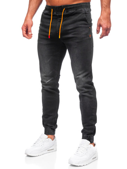 Bolf Herren Jeanshose Jogger Pants Schwarz  R31123W1