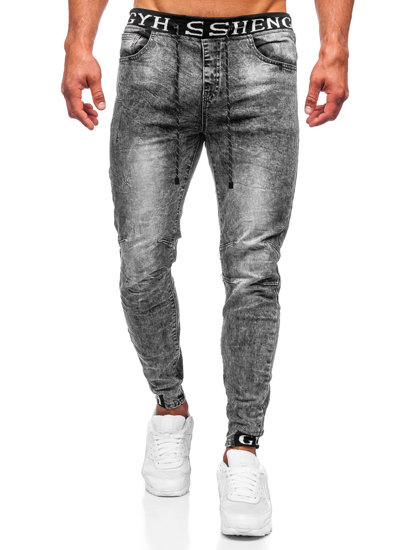 Bolf Herren Jeanshose Jogger Pants Schwarzgrau KA1131-6