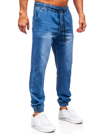 Bolf Herren Jeanshose Joggers Blau 8153