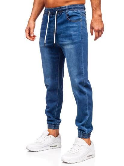 Bolf Herren Jeanshose Joggers Blau 8155