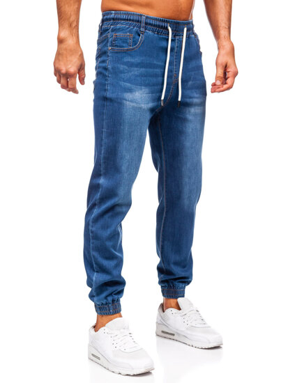 Bolf Herren Jeanshose Joggers Blau 8155