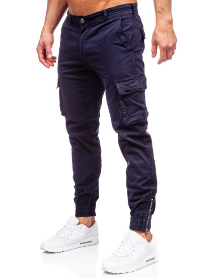 Bolf Herren Jeanshose Joggers Cargohose Dunkalblau  Z808