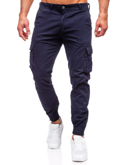 Bolf Herren Jeanshose Joggers Cargohose Dunkalblau  Z808