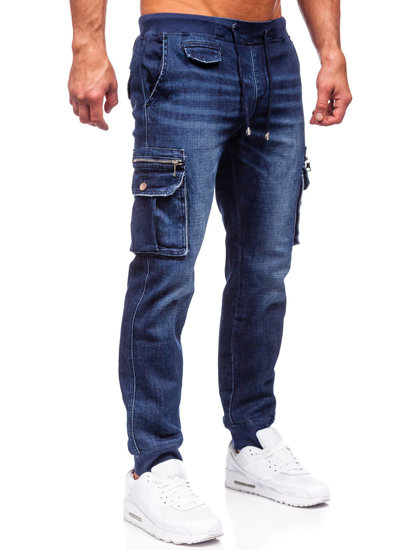 Bolf Herren Jeanshose Joggers Cargohose  Dunkelblau  MP0108BS