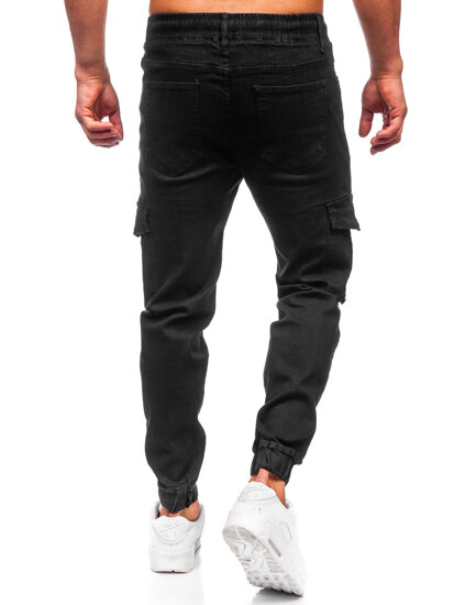 Bolf Herren Jeanshose Joggers Cargohose Schwarz  8110