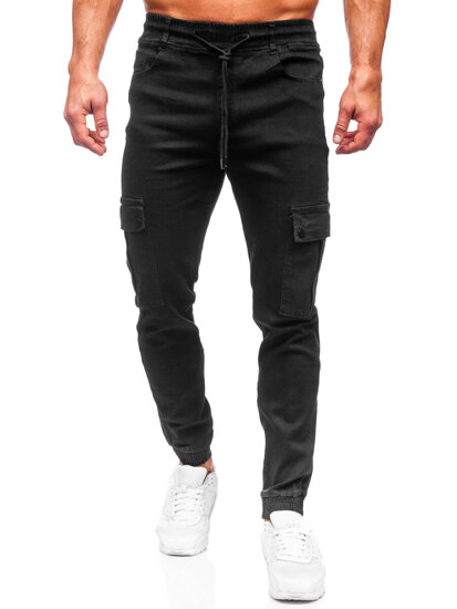 Bolf Herren Jeanshose Joggers Cargohose Schwarz  8127