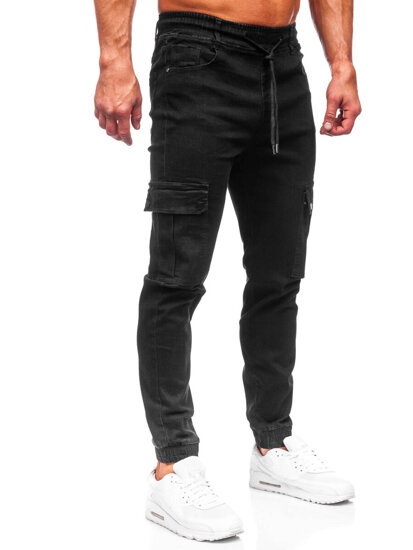 Bolf Herren Jeanshose Joggers Cargohose Schwarz  8127