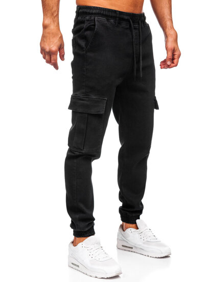 Bolf Herren Jeanshose Joggers Cargohose Schwarz 8170