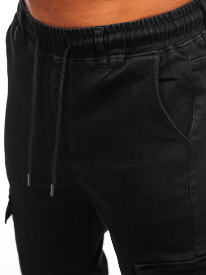 Bolf Herren Jeanshose Joggers Cargohose Schwarz 8170