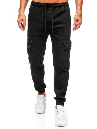 Bolf Herren Jeanshose Joggers Cargohose Schwarz 8170