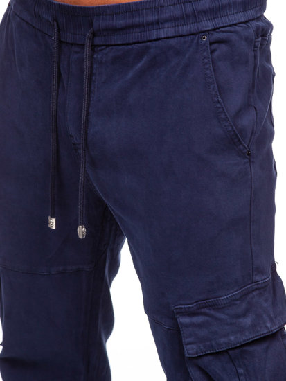 Bolf Herren Jeanshose Joggers Cargohse Dunkelblau  MP0105BS