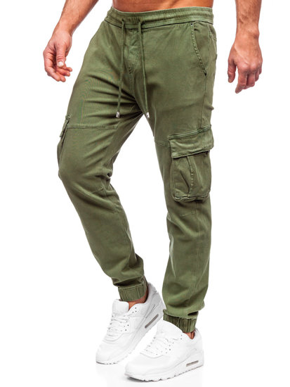 Bolf Herren Jeanshose Joggers Cargohse Khaki  MP0105MV