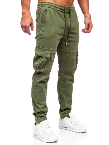 Bolf Herren Jeanshose Joggers Cargohse Khaki  MP0105MV