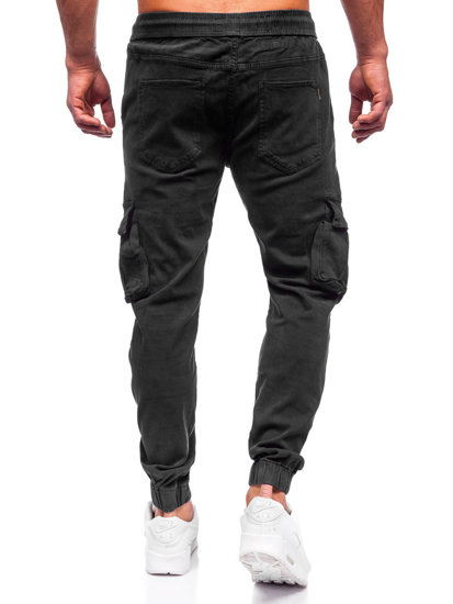 Bolf Herren Jeanshose Joggers Cargohse Schwarz  MP0105N