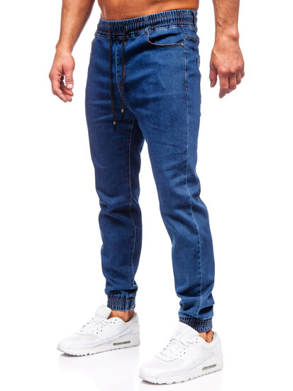 Bolf Herren Jeanshose Joggers Dunkalblau  8102