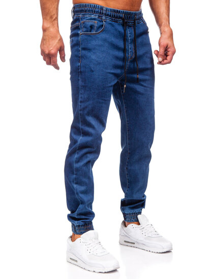 Bolf Herren Jeanshose Joggers Dunkalblau  8102