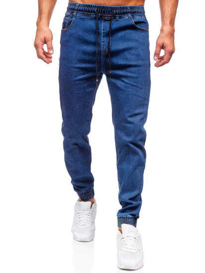 Bolf Herren Jeanshose Joggers Dunkalblau  8102