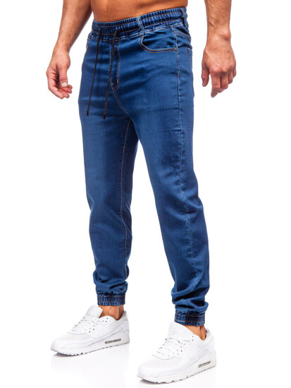 Bolf Herren Jeanshose Joggers Dunkalblau  8106