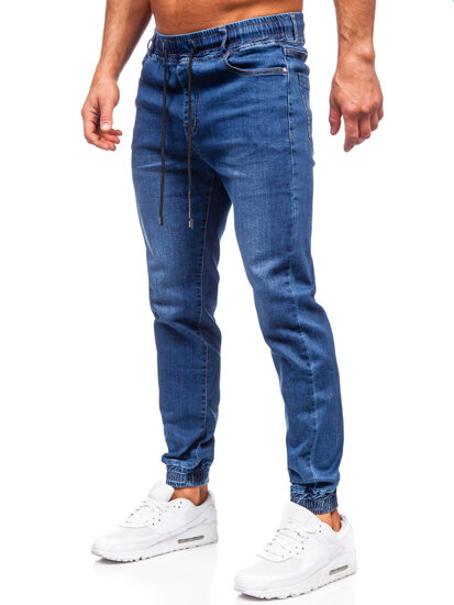 Bolf Herren Jeanshose Joggers Dunkalblau  8122