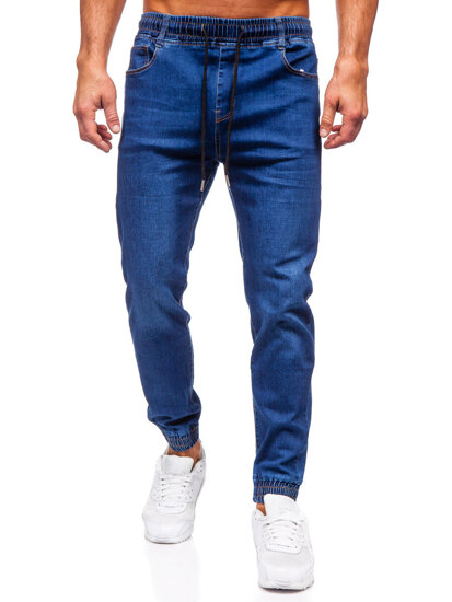 Bolf Herren Jeanshose Joggers Dunkalblau  8125